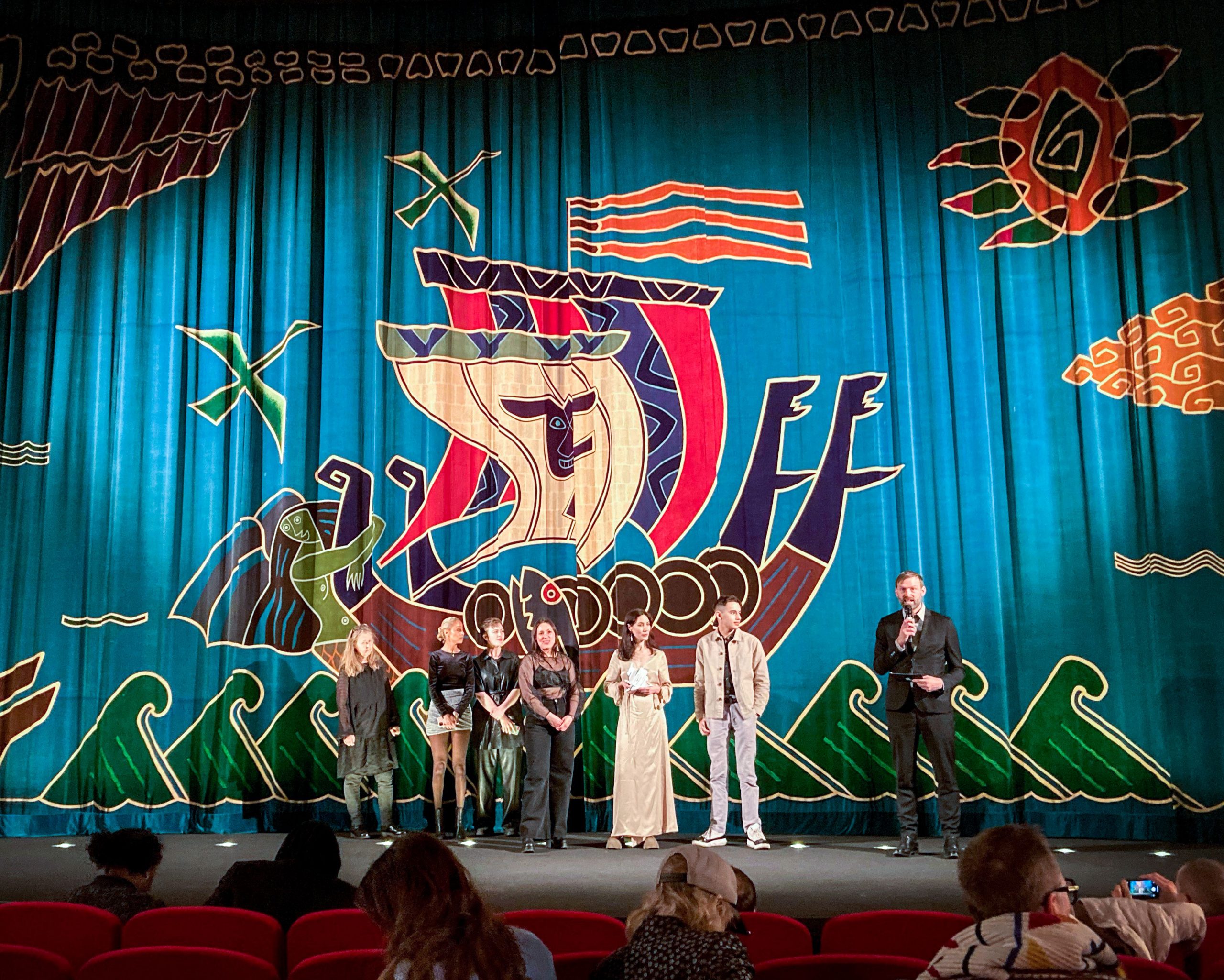 Teamet bakom Startsladden-vinnaren Bromance på scen på Draken under Göteborg Film Festival. Foto: Anne-Marie Söhrman Fermelin/Film Stockholm