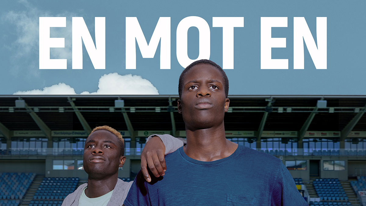 Alieu Jeng och Solomon Njie i rollerna som Malik och Ousman i En mot en. Foto: Janne Danielsson/SVT.