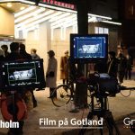 Inspelningsutrustning i fokus under en filminspelning i Stockholm. Foto: Daniel Chilla/Film Stockholm