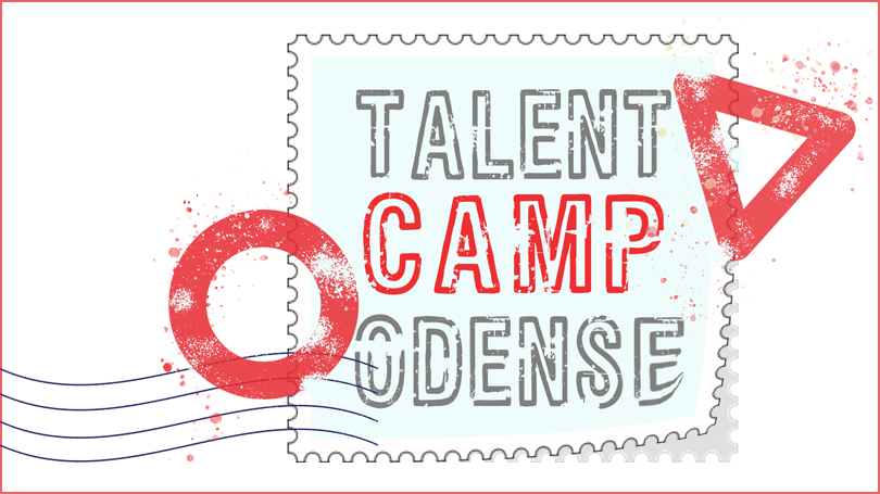 Logotyp med texten Talent Camp Odense.